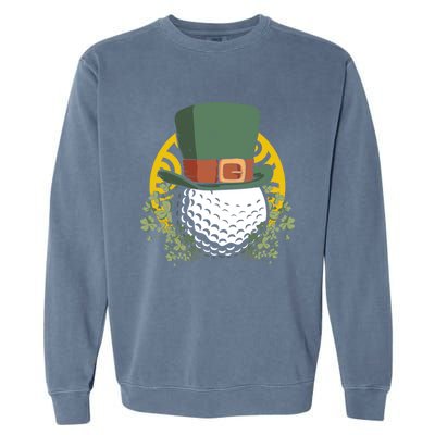 St Patricks Day Shamrock Irish Leprechaun Golf Gift Garment-Dyed Sweatshirt