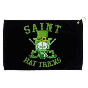 St Patricks Day Saint Hat Tricks Hockey Shamrock Gift Grommeted Golf Towel