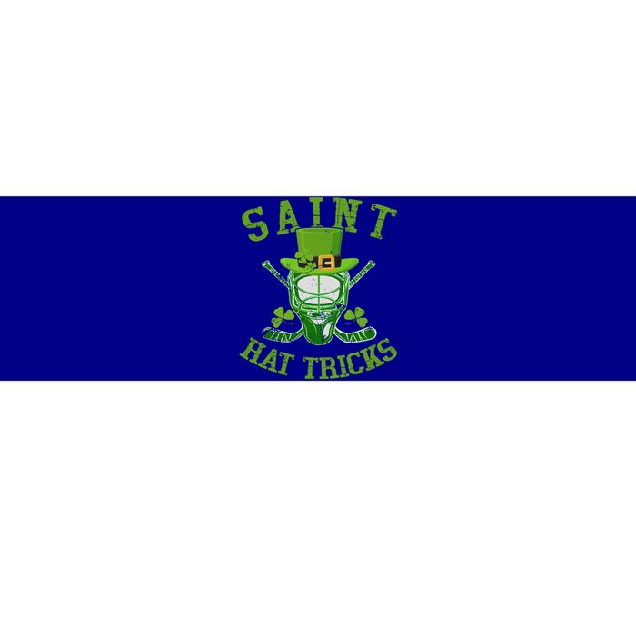 St Patricks Day Saint Hat Tricks Hockey Shamrock Gift Bumper Sticker