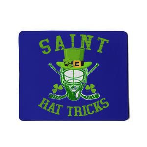 St Patricks Day Saint Hat Tricks Hockey Shamrock Gift Mousepad