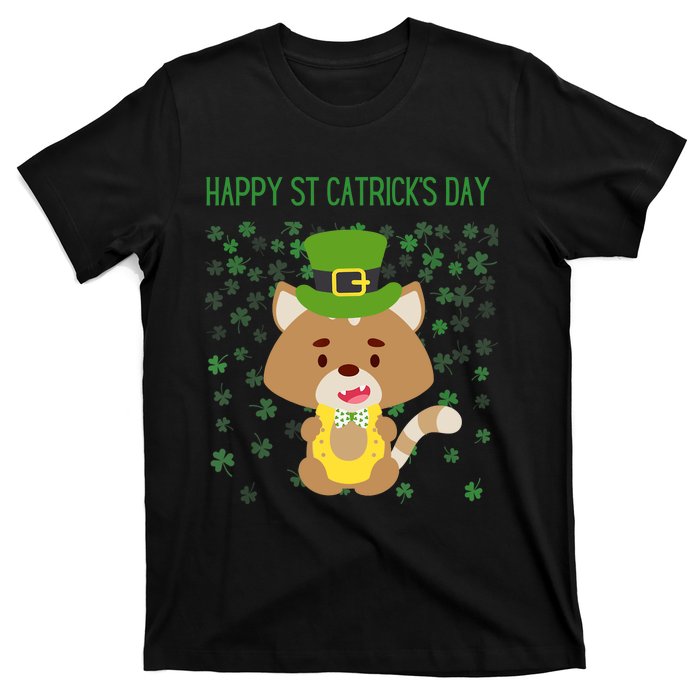 St Patricks Day Funny Cat Lovers Happy St Catricks Day T-Shirt