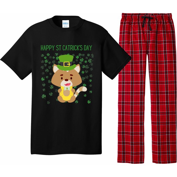 St Patricks Day Funny Cat Lovers Happy St Catricks Day Pajama Set