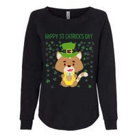 St Patricks Day Funny Cat Lovers Happy St Catricks Day Womens California Wash Sweatshirt