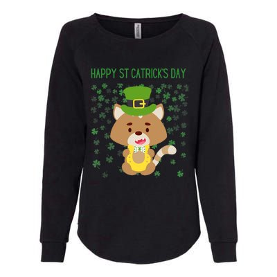 St Patricks Day Funny Cat Lovers Happy St Catricks Day Womens California Wash Sweatshirt