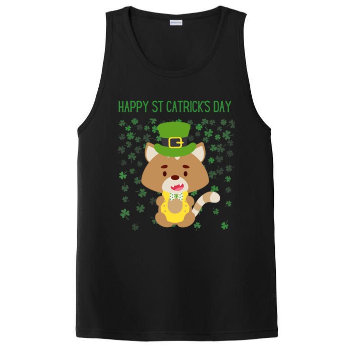 St Patricks Day Funny Cat Lovers Happy St Catricks Day PosiCharge Competitor Tank