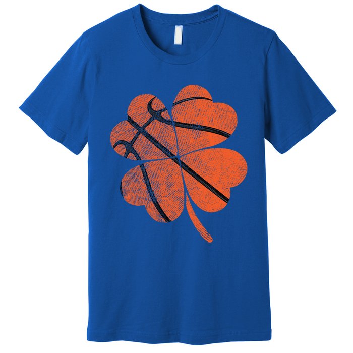 St Paddys Day Basketball Shamrock Basketball St Patricks Day Gift Premium T-Shirt