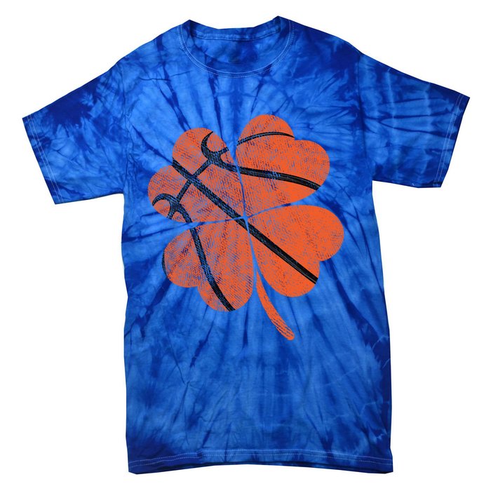 St Paddys Day Basketball Shamrock Basketball St Patricks Day Gift Tie-Dye T-Shirt