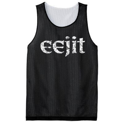 Saint Patrick's Day Humor Eejit Idiot Mesh Reversible Basketball Jersey Tank