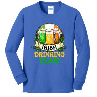 St Patrick's Day Funny Irish Ing Team Beer Lover Gift Kids Long Sleeve Shirt