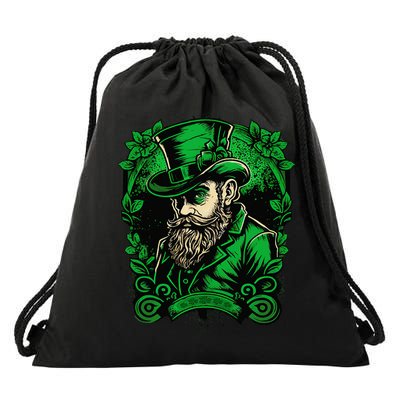 St Patricks Day Dabbing Leprechaun Funny Dab Dance Drawstring Bag