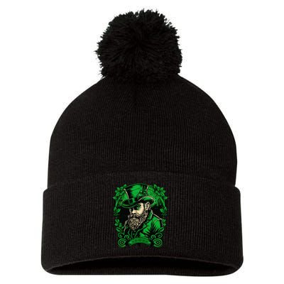St Patricks Day Dabbing Leprechaun Funny Dab Dance Pom Pom 12in Knit Beanie