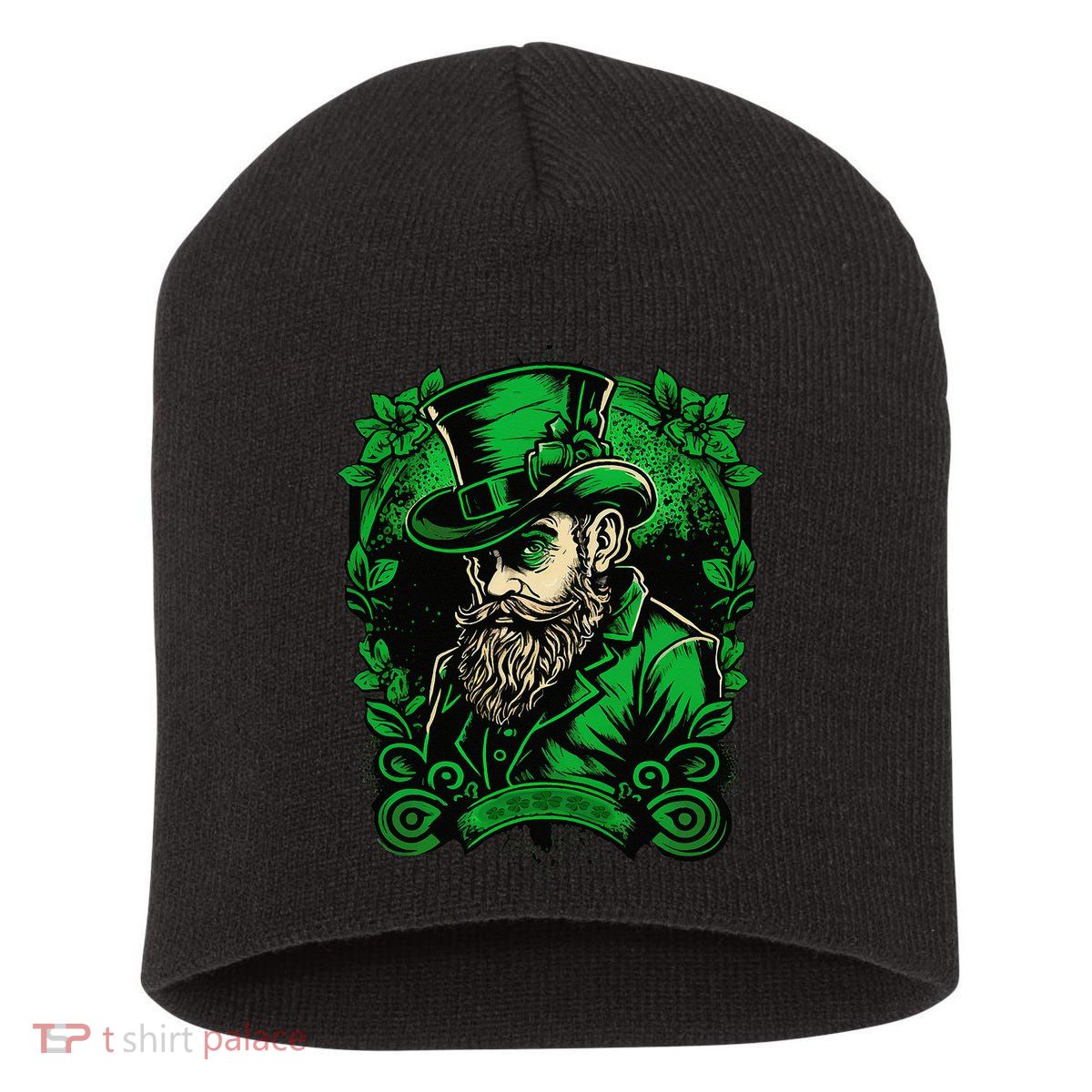 St Patricks Day Dabbing Leprechaun Funny Dab Dance Short Acrylic Beanie