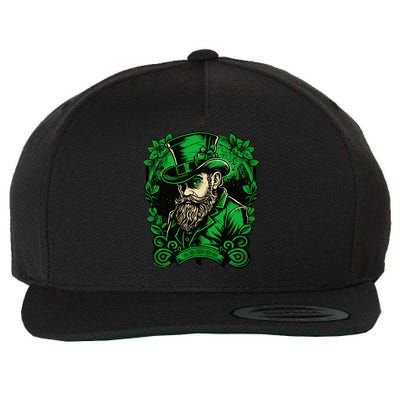 St Patricks Day Dabbing Leprechaun Funny Dab Dance Wool Snapback Cap