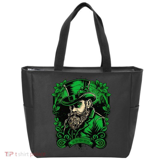 St Patricks Day Dabbing Leprechaun Funny Dab Dance Zip Tote Bag