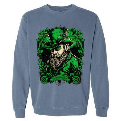 St Patricks Day Dabbing Leprechaun Funny Dab Dance Garment-Dyed Sweatshirt