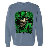 St Patricks Day Dabbing Leprechaun Funny Dab Dance Garment-Dyed Sweatshirt