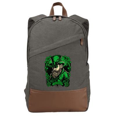 St Patricks Day Dabbing Leprechaun Funny Dab Dance Cotton Canvas Backpack