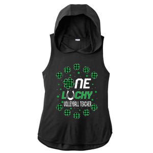 St Patricks Day Prek Kinder One Lucky Volleyball Teacher Gift Ladies PosiCharge Tri-Blend Wicking Draft Hoodie Tank