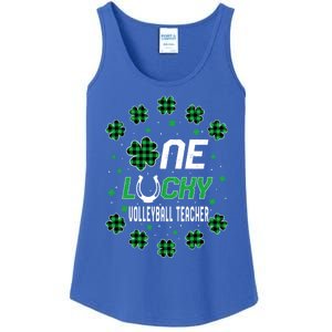 St Patricks Day Prek Kinder One Lucky Volleyball Teacher Gift Ladies Essential Tank