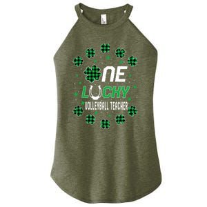 St Patricks Day Prek Kinder One Lucky Volleyball Teacher Gift Women's Perfect Tri Rocker Tank