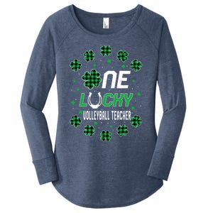 St Patricks Day Prek Kinder One Lucky Volleyball Teacher Gift Women's Perfect Tri Tunic Long Sleeve Shirt