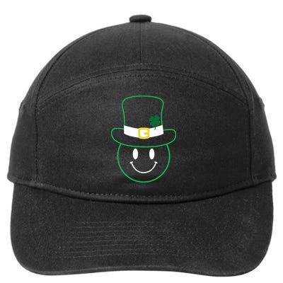 St Patrick's Day Smiley Face Holiday 7-Panel Snapback Hat