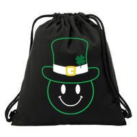 St Patrick's Day Smiley Face Holiday Drawstring Bag