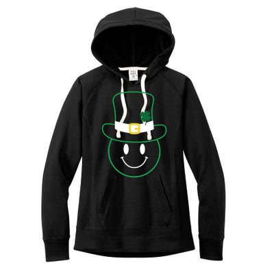 St Patrick's Day Smiley Face Holiday Women's Fleece Hoodie