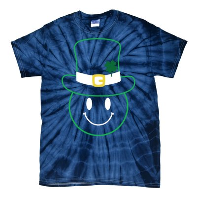 St Patrick's Day Smiley Face Holiday Tie-Dye T-Shirt