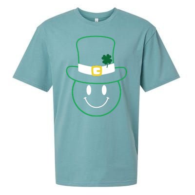 St Patrick's Day Smiley Face Holiday Sueded Cloud Jersey T-Shirt