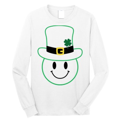 St Patrick's Day Smiley Face Holiday Long Sleeve Shirt