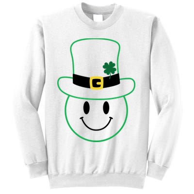 St Patrick's Day Smiley Face Holiday Sweatshirt
