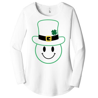 St Patrick's Day Smiley Face Holiday Women's Perfect Tri Tunic Long Sleeve Shirt