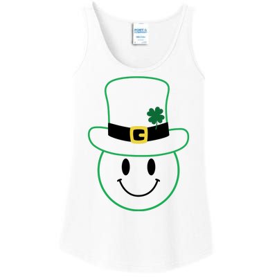 St Patrick's Day Smiley Face Holiday Ladies Essential Tank