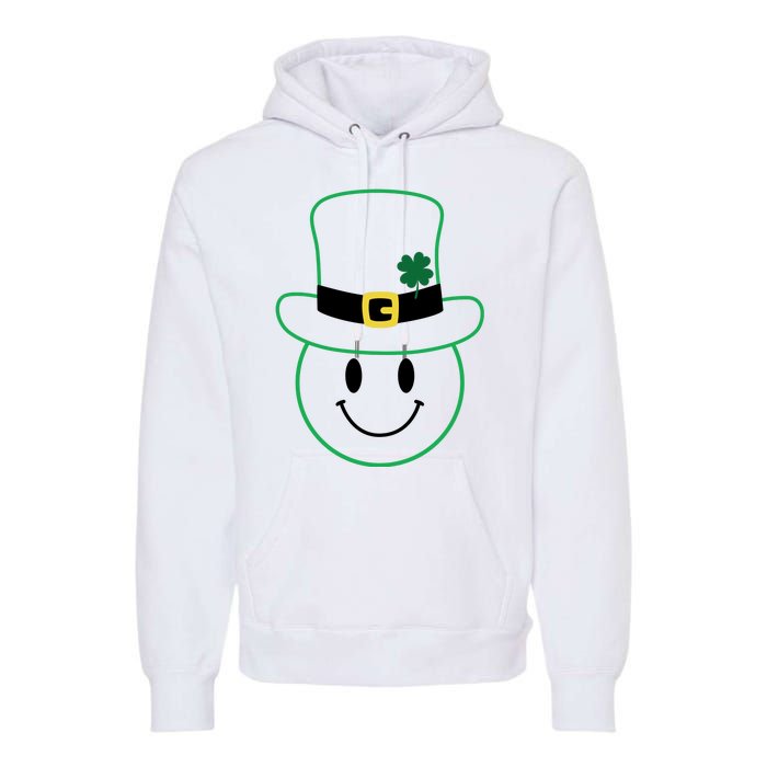 St Patrick's Day Smiley Face Holiday Premium Hoodie