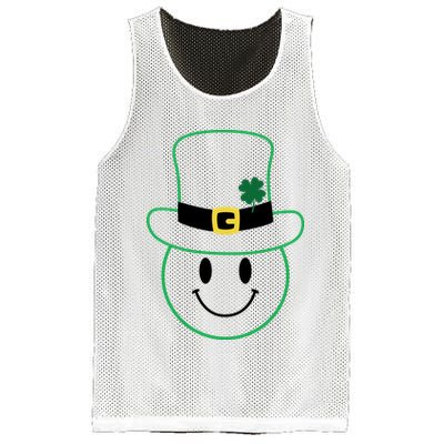 St Patrick's Day Smiley Face Holiday Mesh Reversible Basketball Jersey Tank