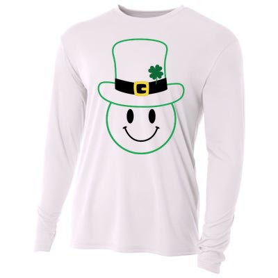 St Patrick's Day Smiley Face Holiday Cooling Performance Long Sleeve Crew