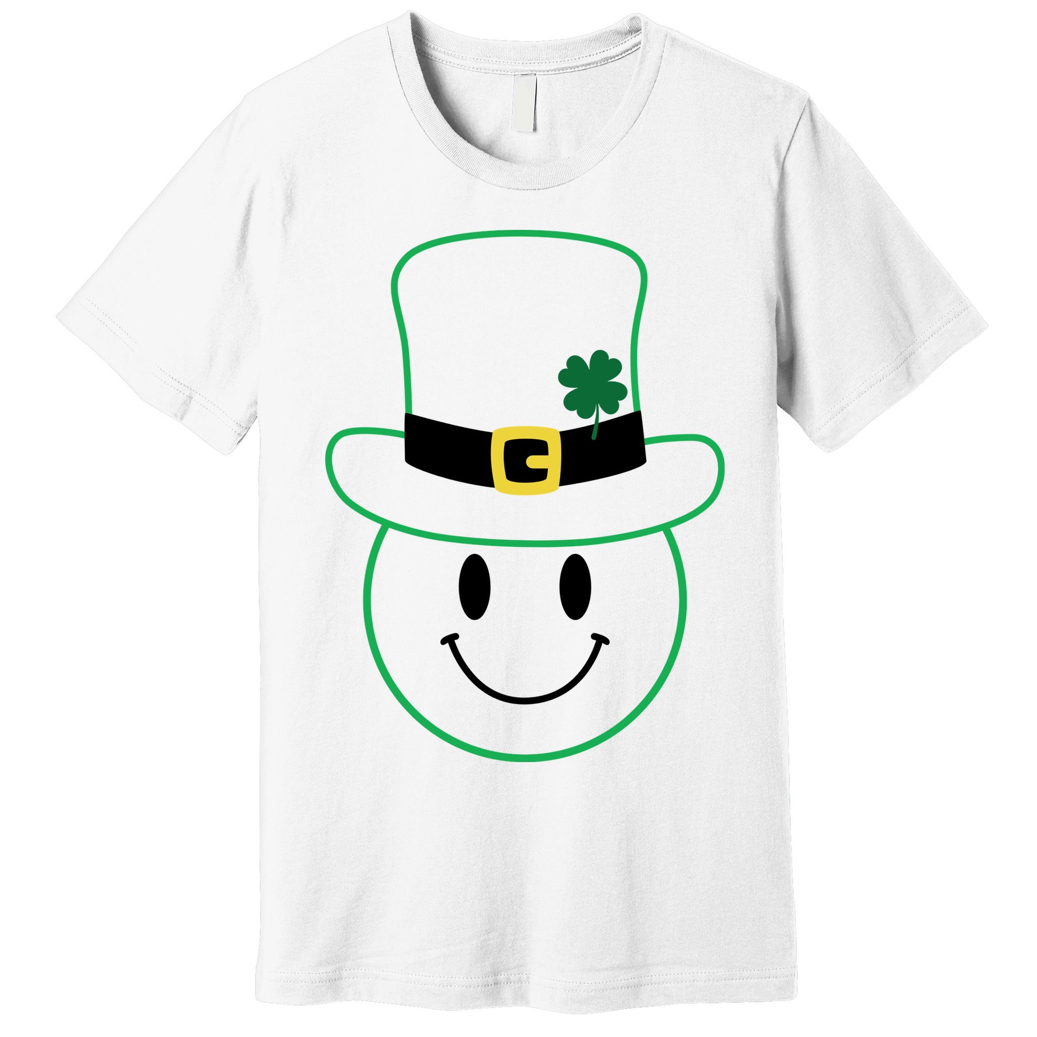St Patrick's Day Smiley Face Holiday Premium T-Shirt