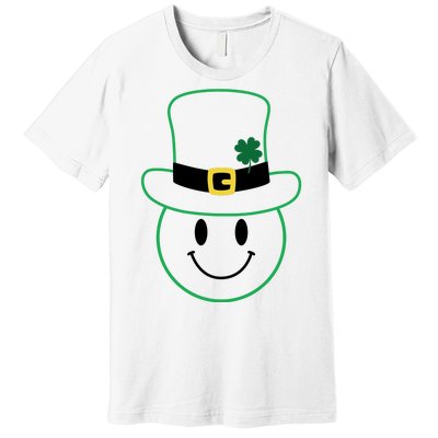 St Patrick's Day Smiley Face Holiday Premium T-Shirt