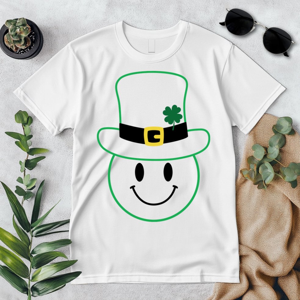 St Patrick's Day Smiley Face Holiday Premium T-Shirt