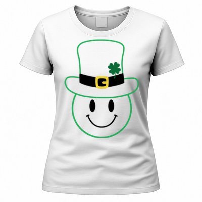 St Patrick's Day Smiley Face Holiday Women's T-Shirt