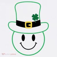 St Patrick's Day Smiley Face Holiday Short Acrylic Beanie