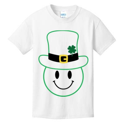 St Patrick's Day Smiley Face Holiday Kids T-Shirt
