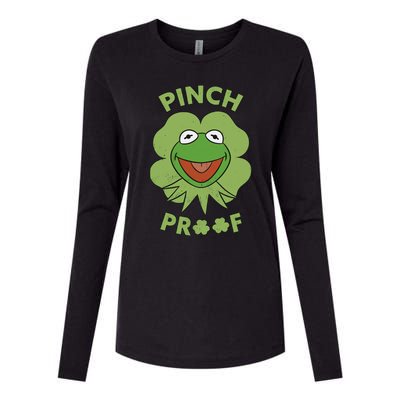 St Patricks Day Pinch Proof Smiley With Green Irish Hat Happy Pinch Womens Cotton Relaxed Long Sleeve T-Shirt