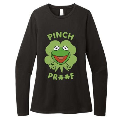 St Patricks Day Pinch Proof Smiley With Green Irish Hat Happy Pinch Womens CVC Long Sleeve Shirt