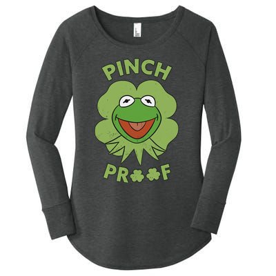 St Patricks Day Pinch Proof Smiley With Green Irish Hat Happy Pinch Women's Perfect Tri Tunic Long Sleeve Shirt