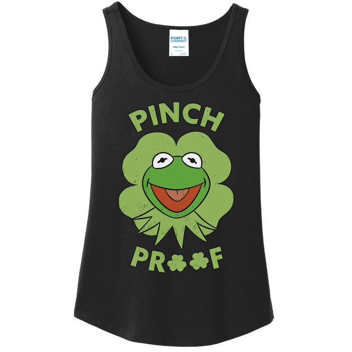 St Patricks Day Pinch Proof Smiley With Green Irish Hat Happy Pinch Ladies Essential Tank