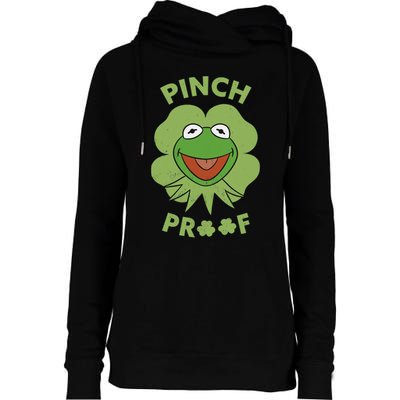 St Patricks Day Pinch Proof Smiley With Green Irish Hat Happy Pinch Womens Funnel Neck Pullover Hood