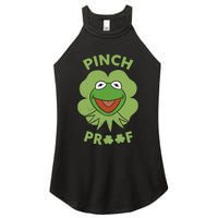 St Patricks Day Pinch Proof Smiley With Green Irish Hat Happy Pinch Women's Perfect Tri Rocker Tank