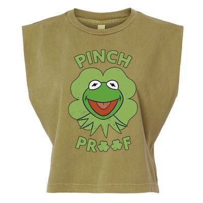 St Patricks Day Pinch Proof Smiley With Green Irish Hat Happy Pinch Garment-Dyed Women's Muscle Tee